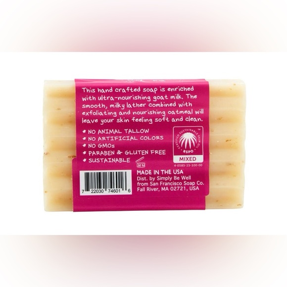 NWT Clean And Caprine Be Well Goat Milk Soap Bar Pomegranate Oatmeal Soap - Picture 3 of 10